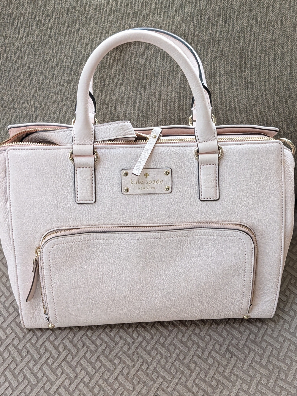 Kate Spade Baxter Street Leather Satchel with Gold Hardware NWT